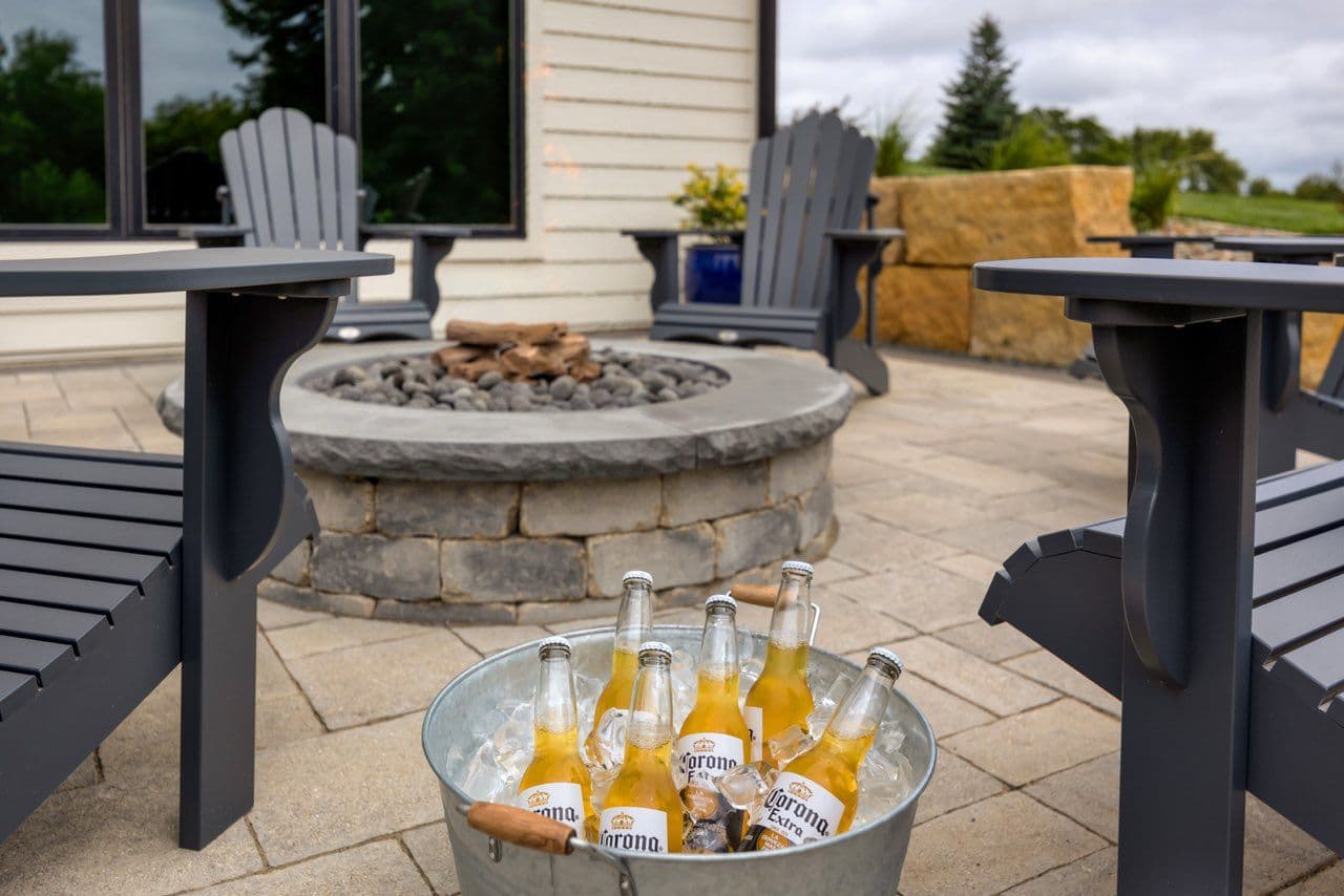 Gallery photos for Paver Patio and Fire Pit Project in West Des Moines: Image #1