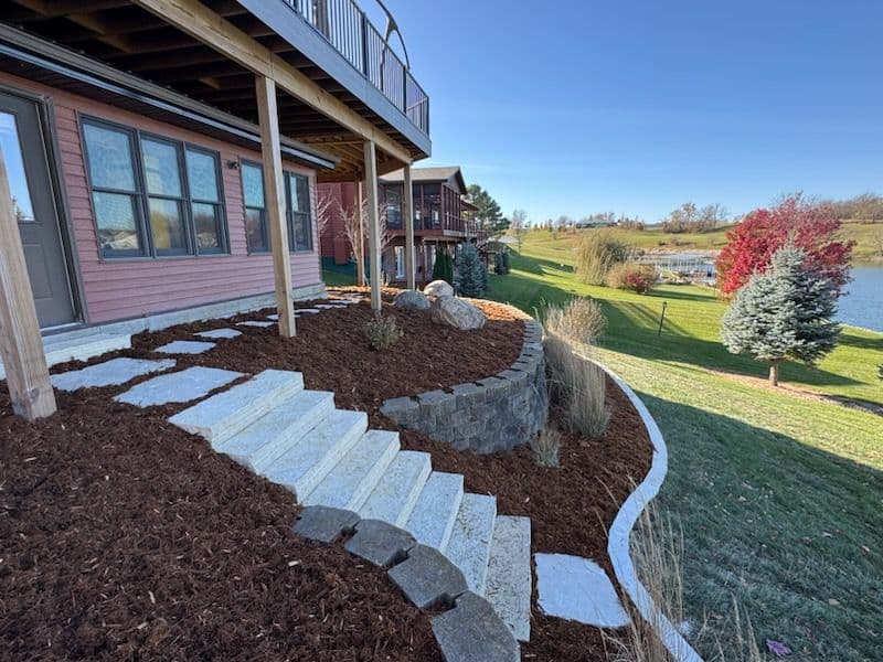Project Stone Stairway and Garden Makeover by the Lake image